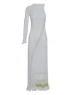 Roberta Einer Bianca One-shoulder Open-back Maxi Dress In White