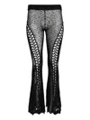 Roberta Einer Crochet Flared Trousers In Black