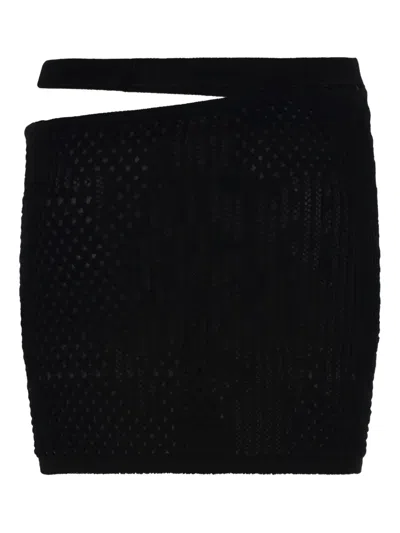 ROBERTA EINER CUT-OUT KNITTED MINI SKIRT