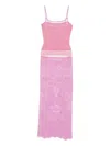 Roberta Einer Delicate Maxi Dress In Pink