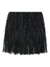 Roberta Einer Knitted Mini Skirt Fringed Hemline