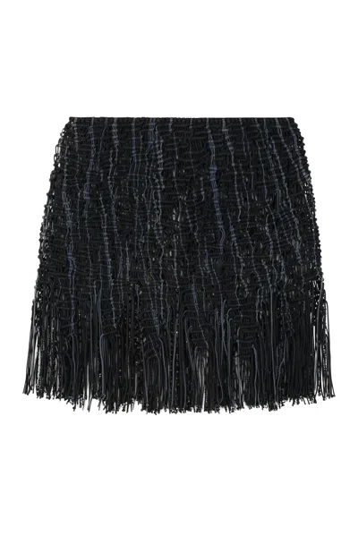Roberta Einer Element Knitted Mini Skirt In Black
