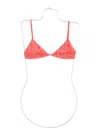 Roberta Einer Floral-print Triangle Bikini Top In Red