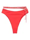 Roberta Einer Tie-detail Bikini Bottoms In Red