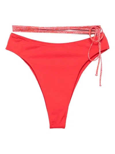 Roberta Einer High-rise Bikini Bottoms In Red