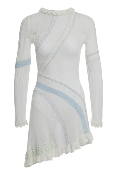 Roberta Einer Knitted Dress With Long Sleeves In White