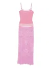Roberta Einer Delicate Maxi Dress In Pink