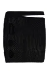 Roberta Einer Asymmetric Cut-out Knitted Mini Skirt