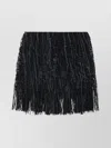 Roberta Einer Knitted Mini Skirt Fringed Hemline