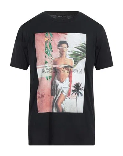 Roberta Einer Man T-shirt Black Size M Cotton