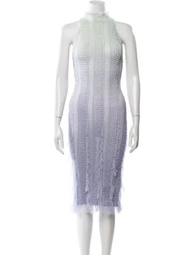 Pre-owned Roberta Einer Patterned Midi Length Dress In Multi