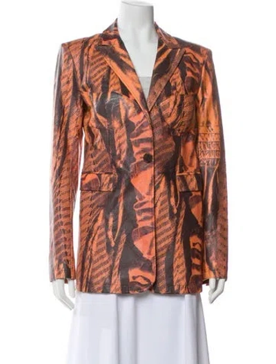Pre-owned Roberta Einer Printed Blazer In Multi