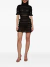 Roberta Einer Ruched-detailing Mini Dress In Black