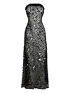 Roberta Einer Sequin-embellished Midi Dress In Black