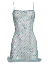 Roberta Einer Sequin-embellished Mini Dress In Blue