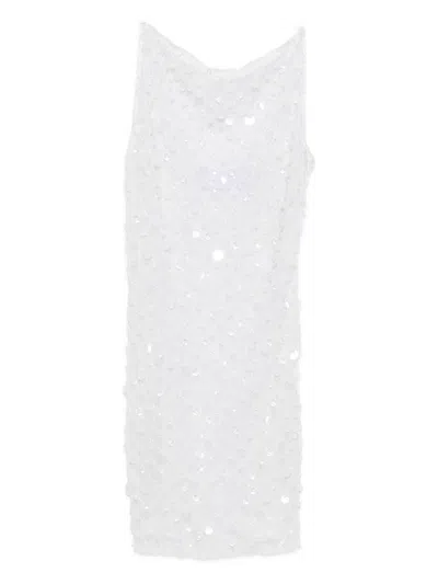 Roberta Einer Sequin-embellished Mini Dress In White