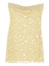 Roberta Einer Sequin-embellished Strapless Mini Dress In Gold