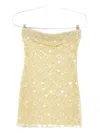 Roberta Einer Sequin-embellished Strapless Mini Dress In Gold