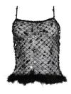 Roberta Einer Sequin-embellished Top In Black