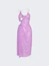 Roberta Einer Single Slip Dress In Purple