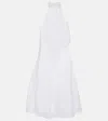 Roberta Einer Sleek Halterneck Knit Minidress In White