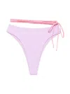 Roberta Einer Strap-detail Bikini Bottoms In Purple