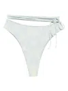 Roberta Einer Strap-detail Patterned Bikini Bottoms In Gray