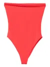 Roberta Einer Strapless Swimsuit In Red