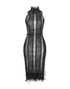 Roberta Einer Angel Tulle-trimmed Minidress In Black