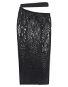 Roberta Einer Cutout Cotton Knit Midi Skirt In Black