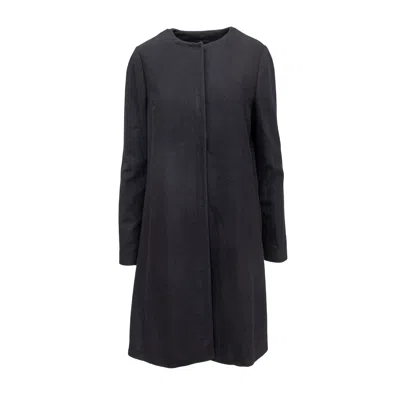 Roberta Furlanetto Coat With Honecomb Embroidery - '10s In Black