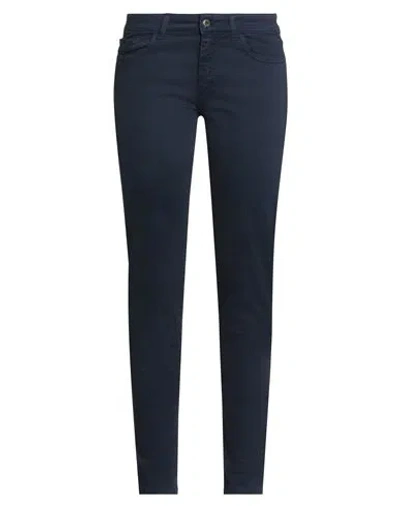 Roberta Puccini Woman Pants Navy Size 10 Cotton, Elastane In Blue