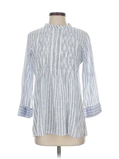 Pre-owned Roberta Roller Rabbit 3/4 Sleeve Blouse In Blue