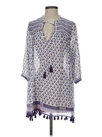 Pre-owned Roberta Roller Rabbit 3/4 Sleeve Blouse In Purple