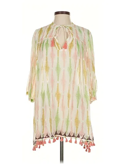 Pre-owned Roberta Roller Rabbit 3/4 Sleeve Blouse In White