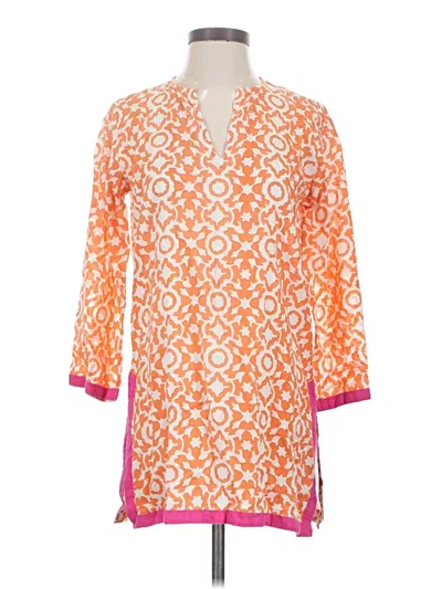 Pre-owned Roberta Roller Rabbit Kimono In Orange