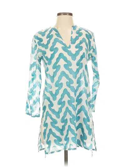 Pre-owned Roberta Roller Rabbit Long Sleeve Blouse In Blue
