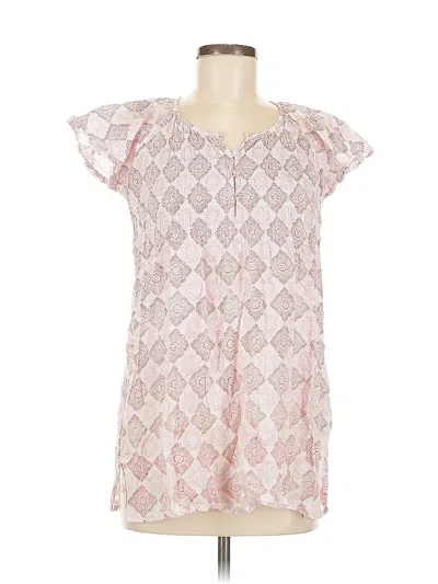 Pre-owned Roberta Roller Rabbit Short Sleeve Blouse In Pink