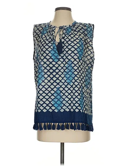 Pre-owned Roberta Roller Rabbit Sleeveless Blouse In Blue