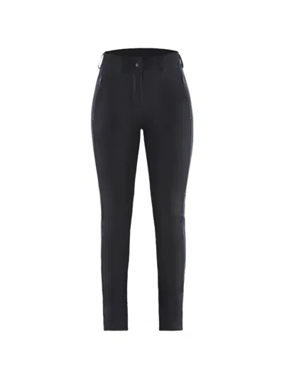Roberta Tonini Side-stripe Zip-pocket Ski Pants In Black