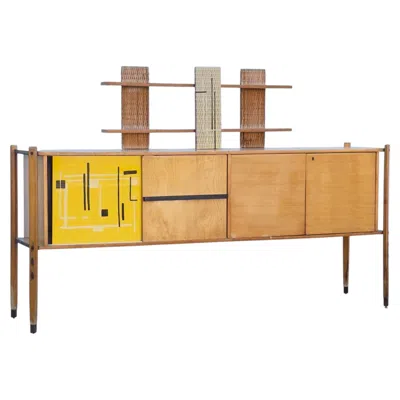 Pre-owned Roberto Aloi 1955 Italian Modernist Laquered Maple Sideboard By  In Brown