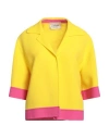 Roberto Avolio Milano Woman Blazer Yellow Size 12 Wool In Yellow