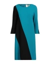 Roberto Avolio Milano Woman Mini Dress Azure Size 14 Wool In Blue