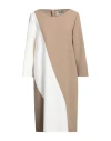 Roberto Avolio Milano Woman Mini Dress Beige Size 16 Wool