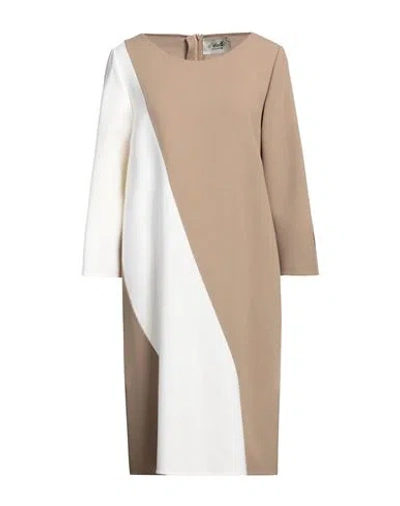 Roberto Avolio Milano Woman Mini Dress Beige Size 16 Wool