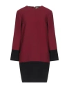 Roberto Avolio Milano Woman Mini Dress Burgundy Size 16 Virgin Wool In Red