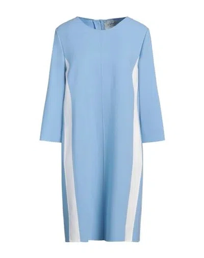 Roberto Avolio Milano Avolio Milano Woman Mini Dress Light Blue Size 14 Virgin Wool, Polyamide