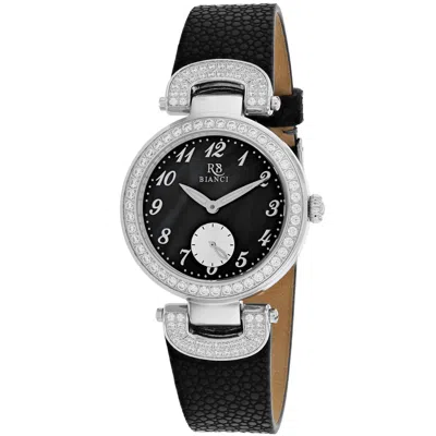 Roberto Bianci Women's Alessandra Black Mother Of Pearl Round 31mm