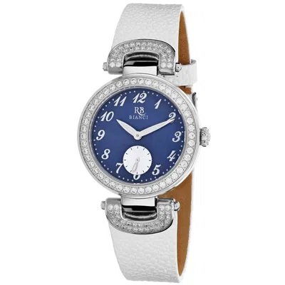Roberto Bianci Women's Alessandra Blue Mother Of Pearl Round 31mm In White