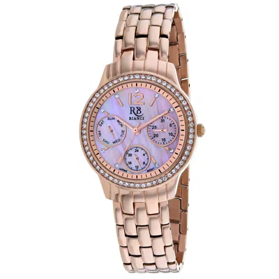 Roberto Bianci Women's Pink Mother Of Pearl Dial Watch In Gold